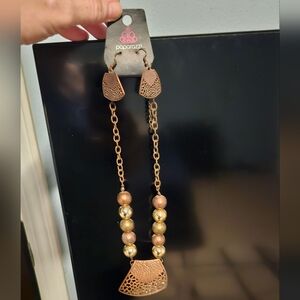 Paparazzi Gold and Bronze Beaded Necklace Set